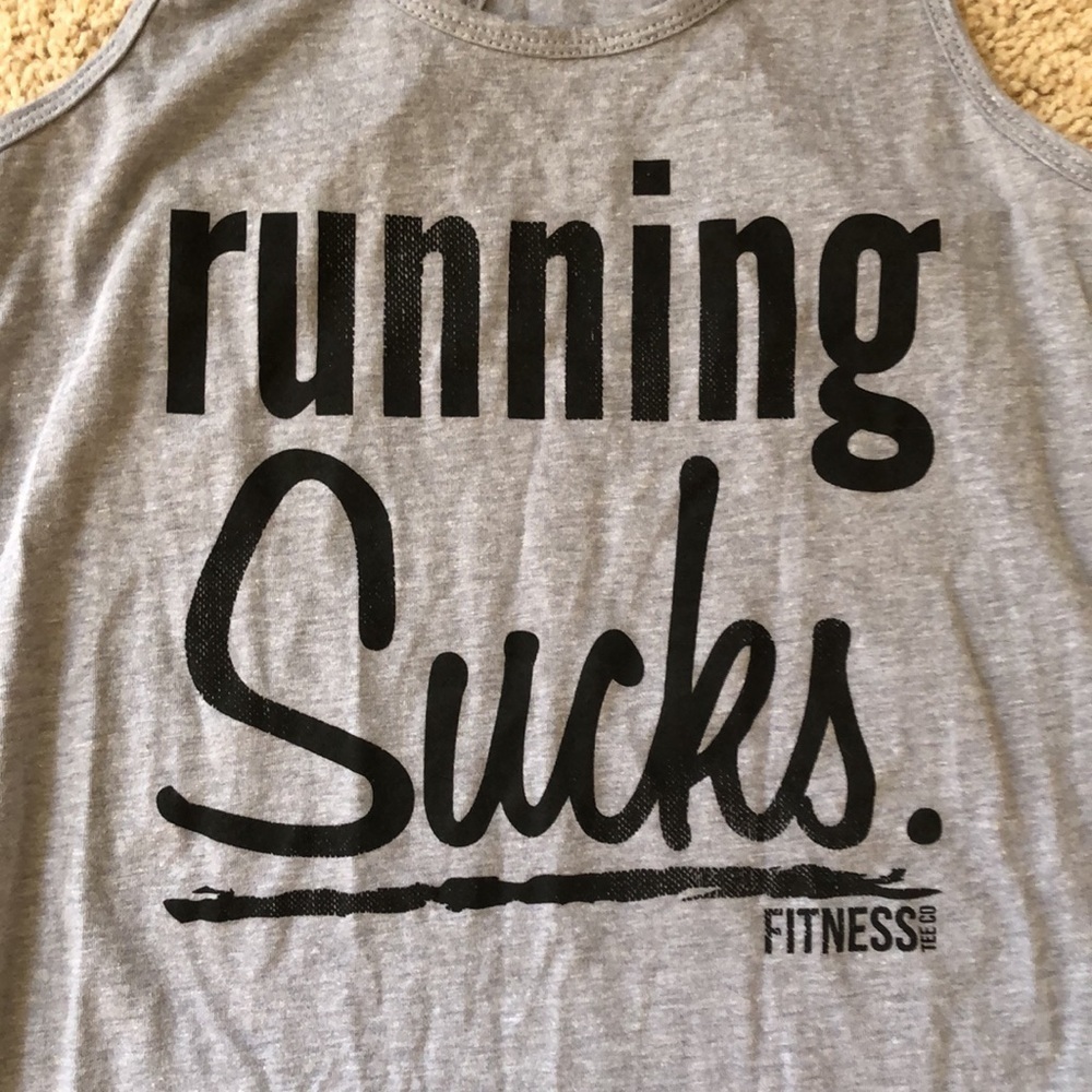 Fitness Tee Co running sucks tank medium - Picture 2 of 4